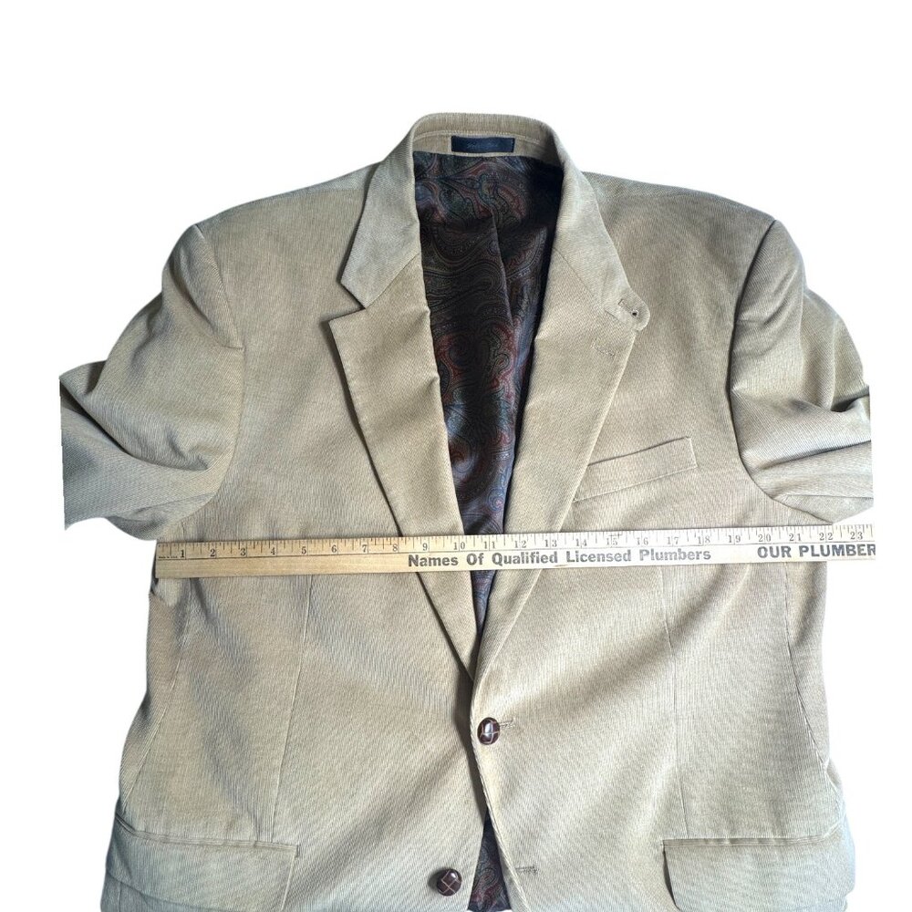 Lauren Ralph Lauren Men's Beige Cotton Sports Blazer with Elbow Patches 42L - Picture 7 of 14